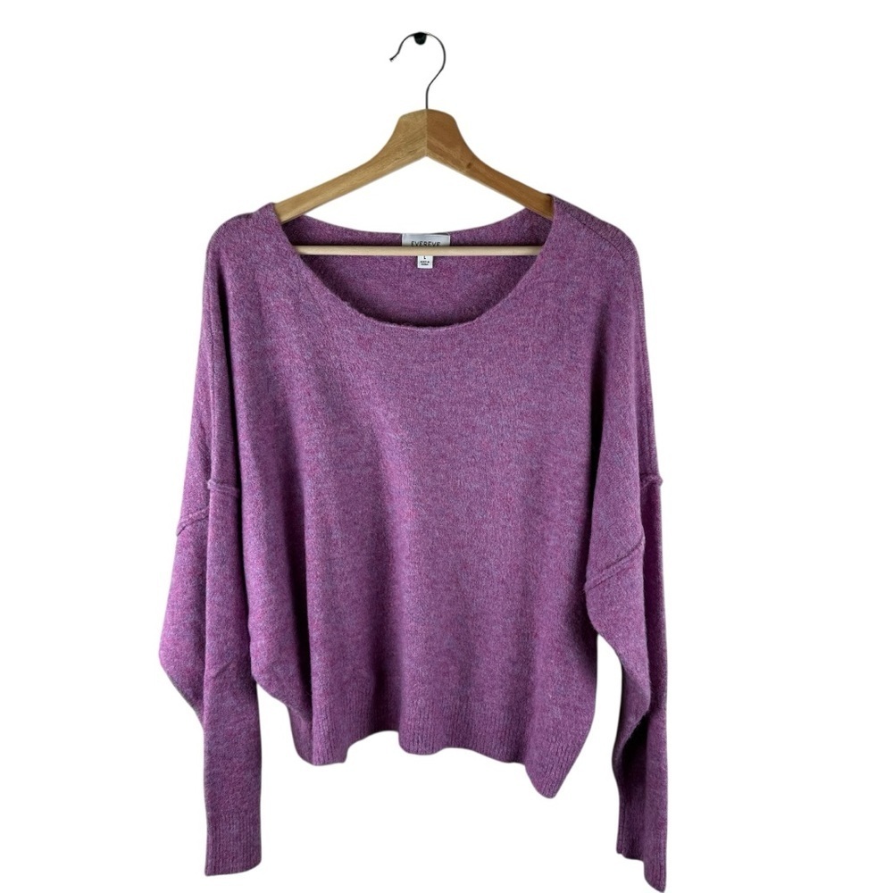 Evereve Sweater Jessie Off The Shoulder Pullover Sz Large Soft Cozy
